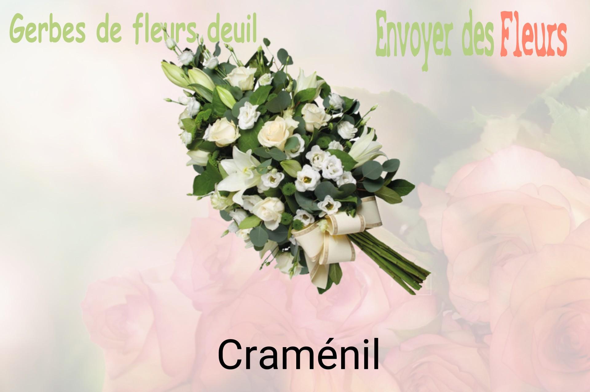 Gerbe de fleurs de deuil livrée à Craménil